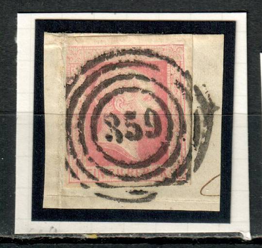 PRUSSIA 1857 Definitive 1sgr Rose. Postmark 359. From the collection of H Pies-Lintz. - 76970 - Used