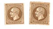 HANOVER 1859 Definitive 3gr Deep Brown. Toned. Therefore MNG. From the collection of H Pies-Lintz. Also a copy of the 3gr Brown