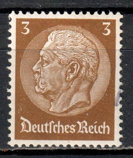 GERMANY 1933 Definitive 3pf Yellow-Brown. Watermark Mesh. - 76979 - UHM