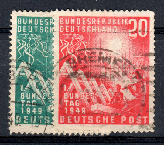WEST GERMANY 1949 Opening of the West German Parliament. Set of 2. - 76986 - Used