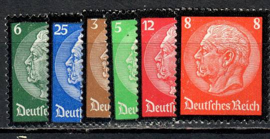 GERMANY 1934 Hindenburg Memorial. Set of 6. - 76989 - Mint