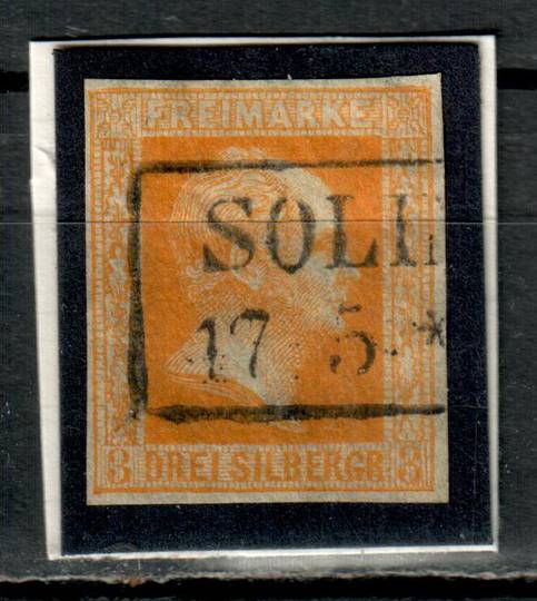 PRUSSIA 1857 Definitive 3sgr Yellow.  From the collection of H Pies-Lintz. - 76992 - FU