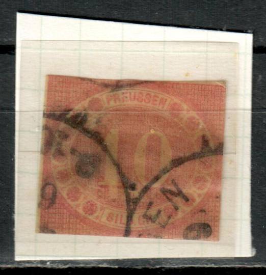 PRUSSIA 1866 Definitive 10sgr Rose. Pelure (type) paper. Refer note in Stanley Gibbons. From the collection of H Pies-Lintz. - 7
