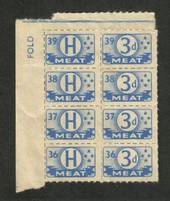 NEW ZEALAND Ration Coupons Meat. Block of 8. - 77203 - Cinderellas