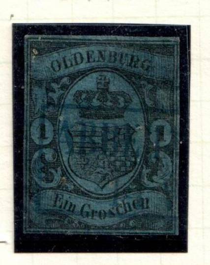 OLDENBURG 1859 Definitive 1g Black on Blue. From the collection of H Pies-Lintz. - 77452 - GU