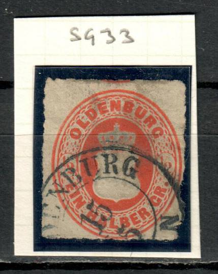 OLDENBURG 1862 Definitive ½g Orange-Red.  From the collection of H Pies-Lintz. - 77454 - FU