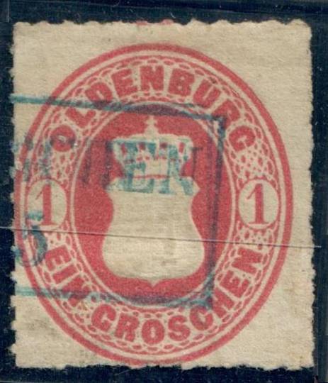 OLDENBURG 1862 Definitive 1g Rose-Carmine Roulette 10½.  From the collection of H Pies-Lintz. - 77455 - FU