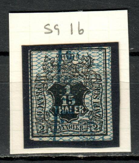 HANOVER 1856 Definitive 1/15 th Black and Blue. From the collection of H Pies-Lintz. - 77458 - FU