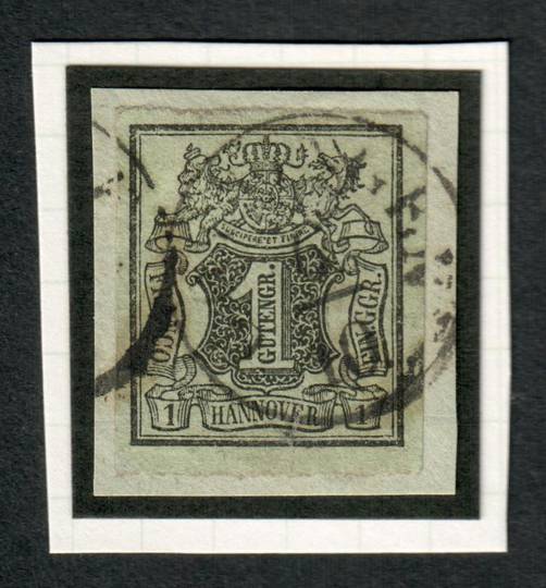 HANOVER 1850 Definitive 1ggr Black on Grey-Blue. From the collection of H Pies-Lintz. - 77460 - GU