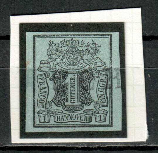 HANOVER 1850 Definitive 1ggr Black on Grey-Blue. From the collection of H Pies-Lintz. - 77461 - VFU