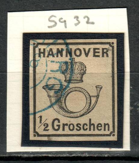 HANOVER 1860def ½gr Black. From the collection of H Pies-Lintz. - 77465 - FU
