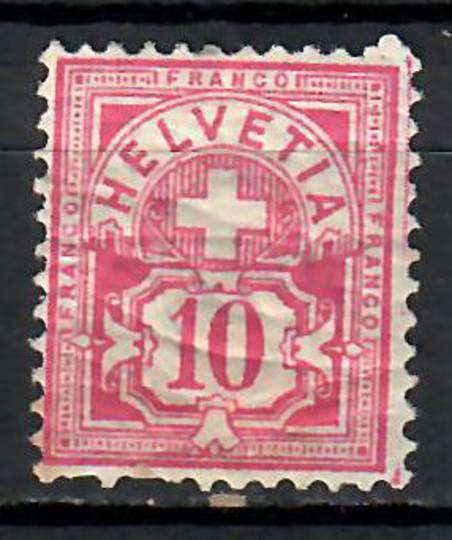 SWITZERLAND 1882 Definitive 10c Pink. Watermark 8. - 77752 - Mint
