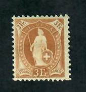 SWITZERLAND 1882 Definitive 3fr Brown. Perf 11½x12. - 77791 - Mint
