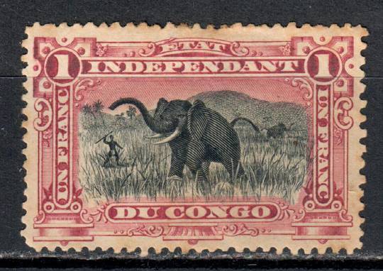 BELGIAN CONGO 1900 Definitive1fr Black and Claret. - 77885 - MNG