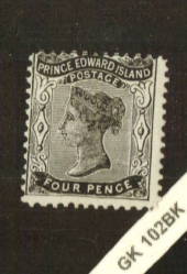 PRINCE EDWARD ISLAND 1863 Victoria 1st Definitive 4d Black. - 78710 - Mint