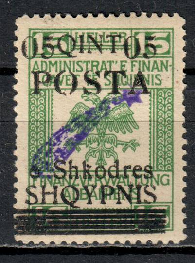ALBANIA 1919 Overprint Comet with straight tail 5q on 15h Green. - 78814 - Mint
