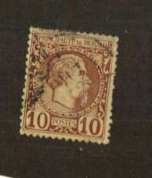 MONACO 1885 Definitive 10c Red-Brown. Good perfs. - 78904