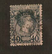 MONACO 1885 Definitive 40c Indigo on rose. Good perfs and a resonable postmark. - 78906