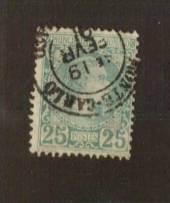 MONACO 1885 Definitive 25c Blue-Green. Fine MONTE-CARLO postmark. - 78933