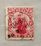 NEW ZEALAND Postmark Blenheim WHATANIHI. Listed by Wooders as WHATANINI. A Class cancel on 1d Dominion. - 79239 - Postmark