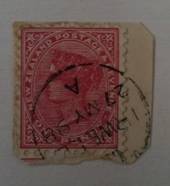 NEW ZEALAND Postmark Christchurch IRWELL. A Class cancel on 1d Second Sideface on piece - 79307 - Postmark