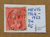 NEW ZEALAND Postmark Dunedin  NEVIS. A Class cancel on 1d Admiral. - 79367 - Postmark