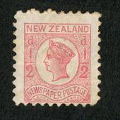 NEW ZEALAND 1873 Newspaper ½d Pale Dull Rose. Watermark NZ. Perf 10. - 79390 - Mint