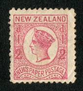 NEW ZEALAND 1873 Newspaper ½d Pale Dull Rose. No Watermark. Perf 10. Perfs down one side a little uncrisp. - 79397 - Mint