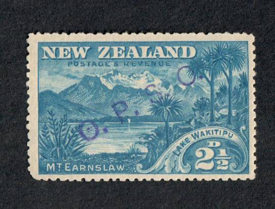 NEW ZEALAND 1898 Pictorial 2½d Blue overprinted OPSO. No Watermark. - 79416 - UHM