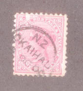 NEW ZEALAND Postmark Whangarei OKAIHAU. A Class cancel on 1d Second Sideface. Chisel flaw. - 79612 - Postmark