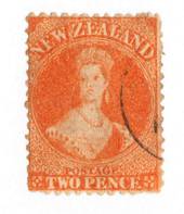 NEW ZEALAND 1862 Full Face Queen 2d Orange. Perf 12½. Very light cancel. - 79746 - VFU