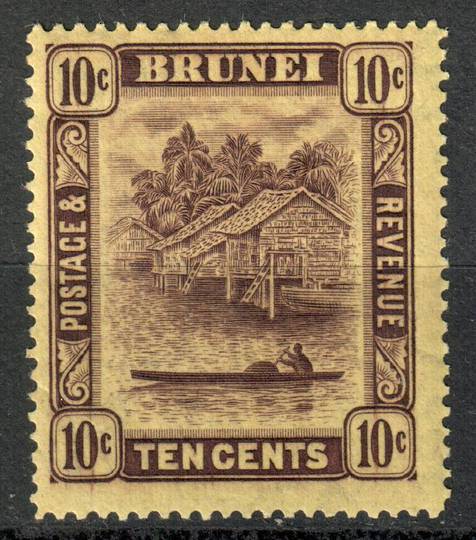 BRUNEI 1924 Definitive 10c Purple on Yellow. - 8074 - LHM