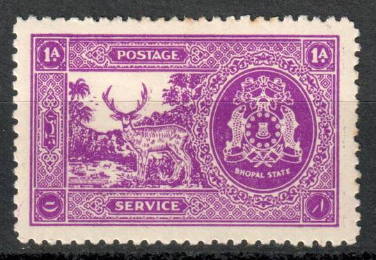 BHOPAL 1940 Official 4a Bright Purple. Very lightly hinged. - 8076 - LHM