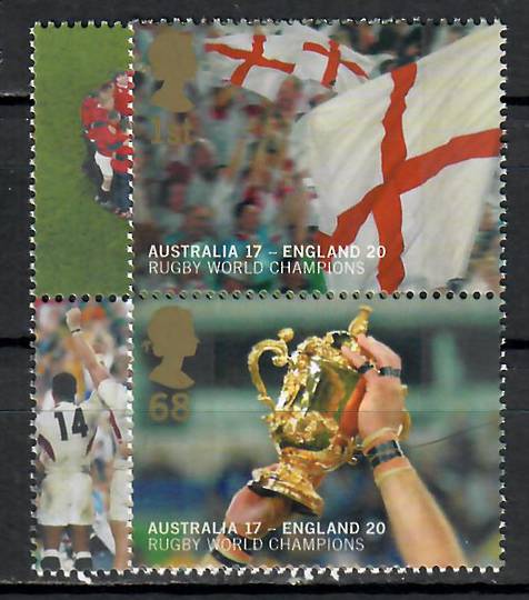 GREAT BRITAIN 2003 Rugby World Cup. Set of 4 in joined pairs. - 81064 - UHM