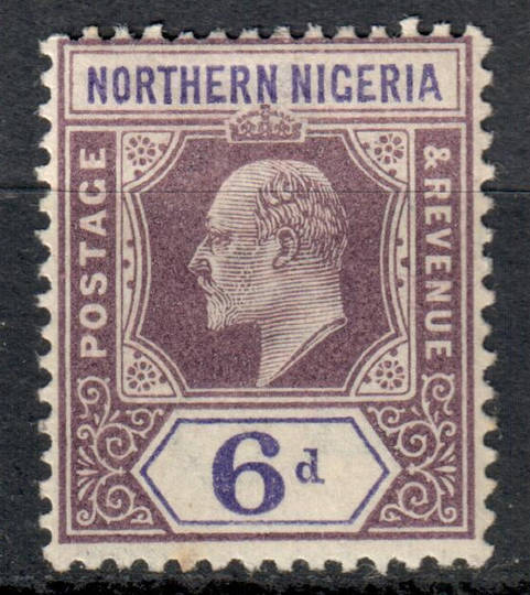 NORTHERN NIGERIA 1903 Edward 7th Definitive 6d Dull Purple and Violet. Watermark Crown CA. Very lightly hinged. - 8132 - LHM