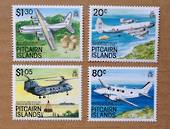 PITCAIRN ISLANDS 1989 Aircraft. Set of 4. - 81359 - UHM