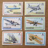 RHODESIA 1978 75th Anniversary of Powered Flight. Set of 6. - 81367 - UHM