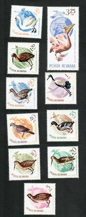 RUMANIA 1965 Migratory Birds. Set of 10. - 81479 - UHM