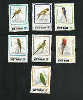 VIETNAM 1988 Parrots. Set of 7. - 81490 - VFU