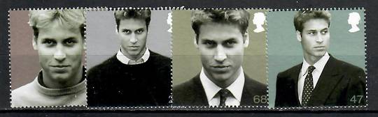 GREAT BRITAIN 2003 21st Birthday of Prince William. Set of 4. - 81663 - UHM