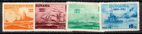 ROUMANIA 1931 50th Anniversary of the Roumanian Navy. Set of 4. - 81883 - UHM