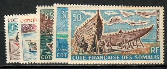 FRENCH SOMALI COAST 1964 Local Dhows. Set of 5. - 82016 - UHM