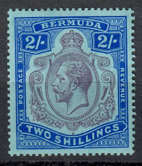 BERMUDA 1918 Geo 5th Definitive 2/- Purple and Blue on Blue. Very lightly hinged. - 8241 - UHM