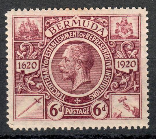 BERMUDA 1921 Tercentenary of Representitive Institutions. 2nd series. 6d Purple. - 8249 - LHM