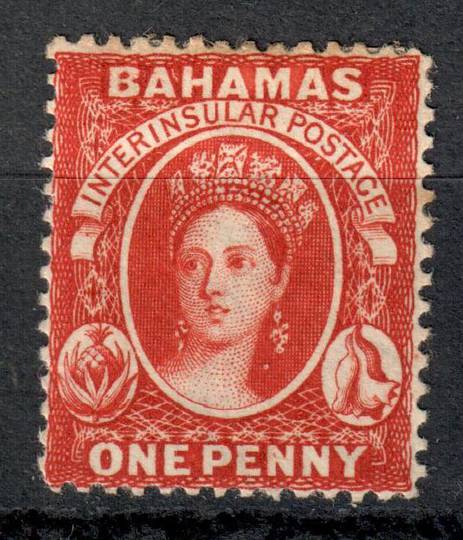 BAHAMAS 1863 Definitive 1d Carmine-Lake. Perf 12½. - 8270 - Mint