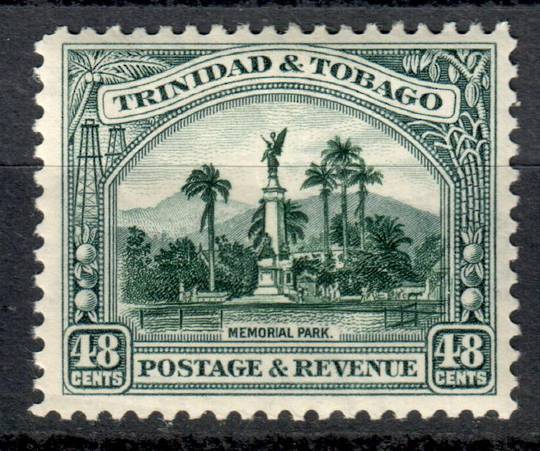 TRINIDAD & TOBAGO 1935 Definitive 48c Black and Slate-Green. Very lightly hinged. - 8272 - LHM