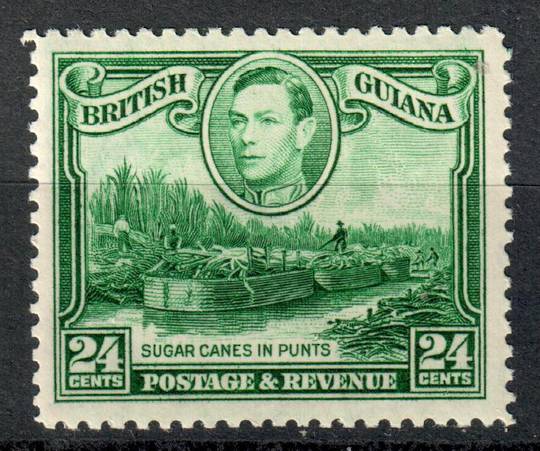 BRITISH GUIANA 1938 Geo 6th Definitive 24c Blue-Green. Watermark upright. Very lightly hinged. - 8273 - LHM