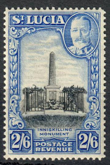 ST LUCIA 1936 Geo 5th Definitive 2/6 Black and Ultramarine. Very lightly hinged. - 8286 - LHM