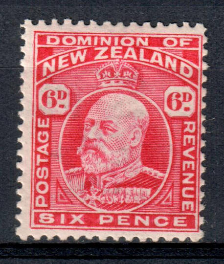 NEW ZEALAND 1909 Edward 7th Definitive 6d Red. - 83 - UHM