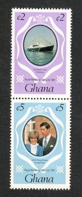 GHANA 1981 Royal Wedding of Prince Charles and Lady Diana Spencer. Joined pair from the booklet. - 83192 - UHM